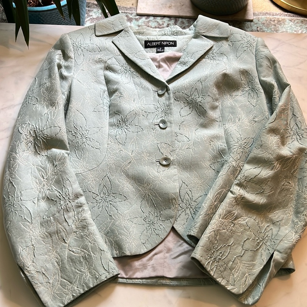 Albert Nipon cotton suit